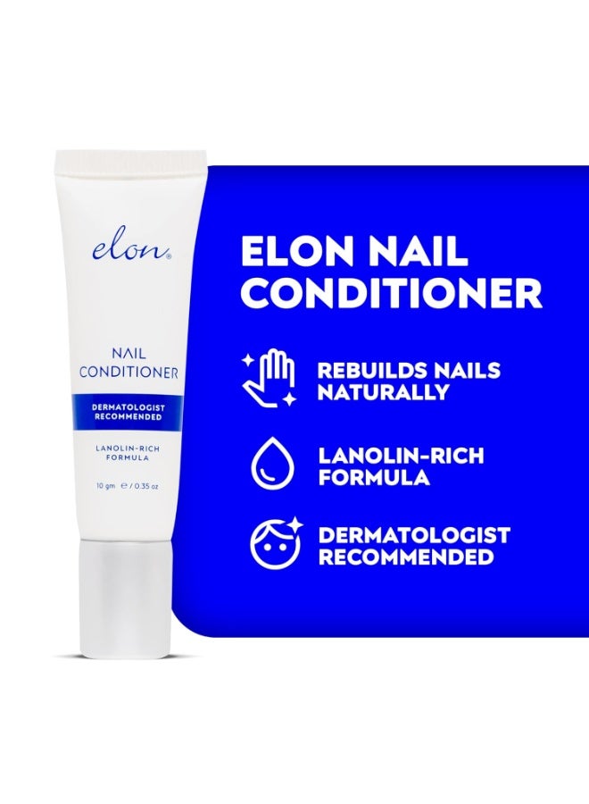 Elon Lanolin-Rich Nail Conditioner â€“ Strengthens Nails, Protects Cuticles, Dermatologist-Recommended for Brittle & Damaged Nails (10g tube, 2 Pack) - Image 3