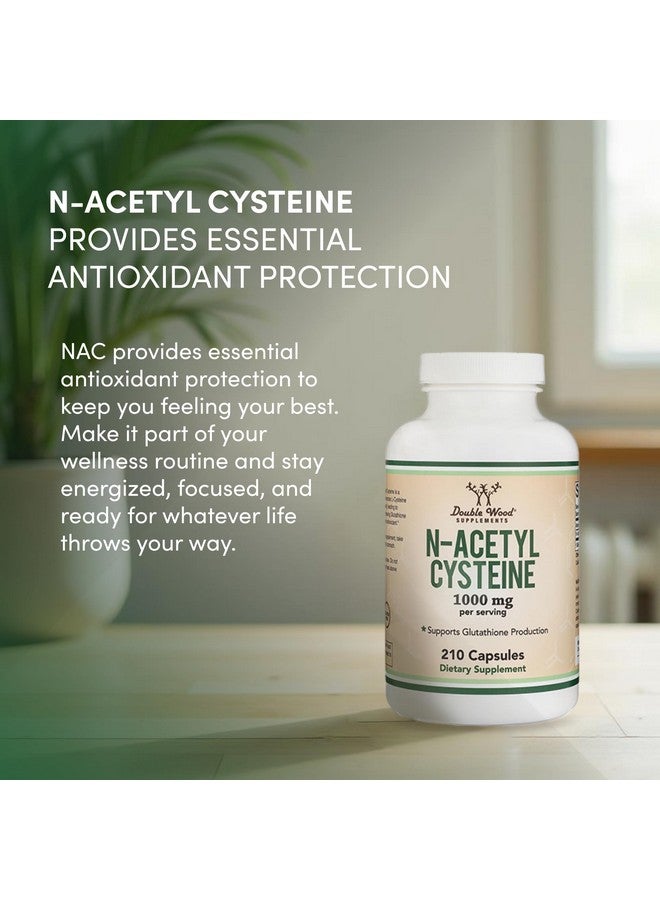 Double Wood Supplements NAC Supplement N-Acetyl Cysteine (1,000mg Per Serving 500mg Per Cap, 210 Capsules) (Third Party Tested) with Odor Masking Technology to Boost Glutathione Levels by Double Wood - Image 4