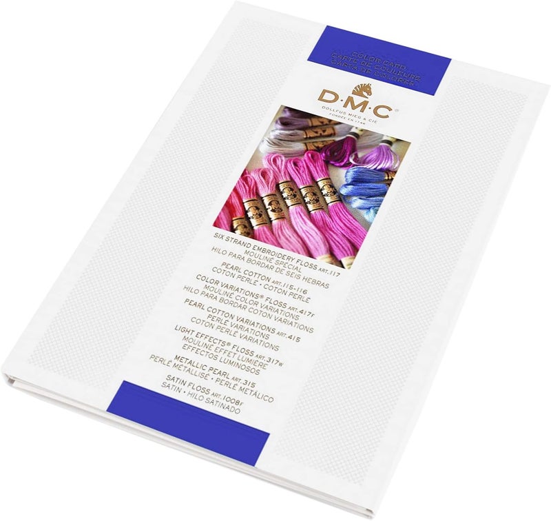 DMC COLORCRD Needlework Threads 12-Page Printed Color Card - Image 1