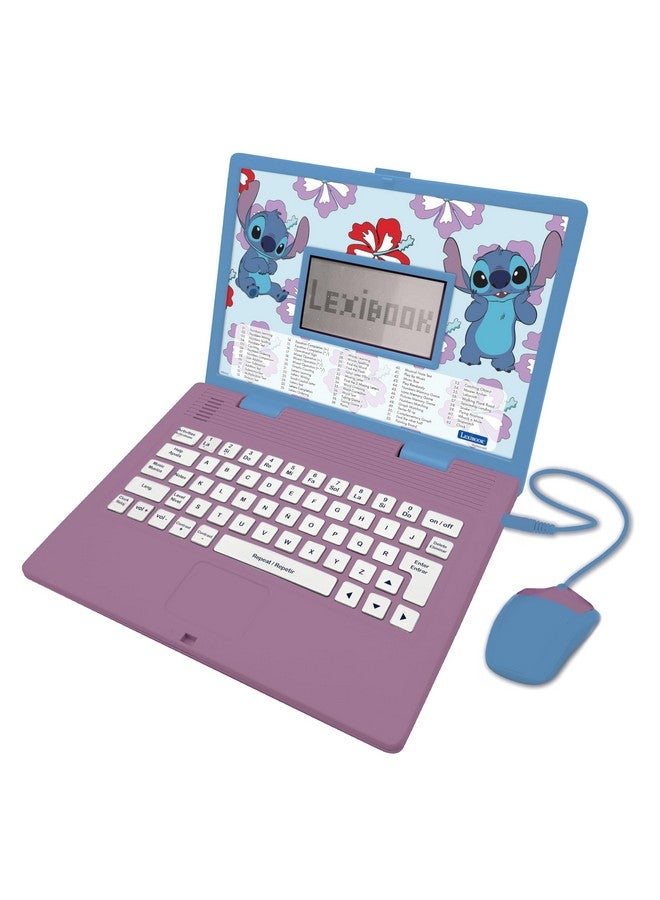 Lexibook - Disney Stitch - Bilingual English/Spanish Educational Laptop, 124 Language Activities, Writing, Maths, Logic, Music and Games, Boys and Girls, JC598Di2 - Image 1