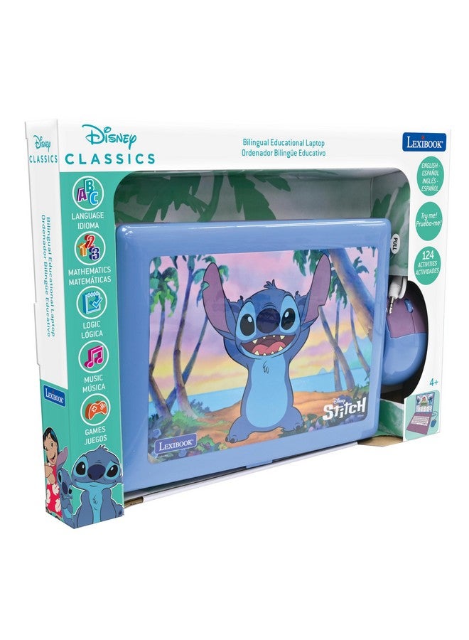 Lexibook - Disney Stitch - Bilingual English/Spanish Educational Laptop, 124 Language Activities, Writing, Maths, Logic, Music and Games, Boys and Girls, JC598Di2 - Image 3