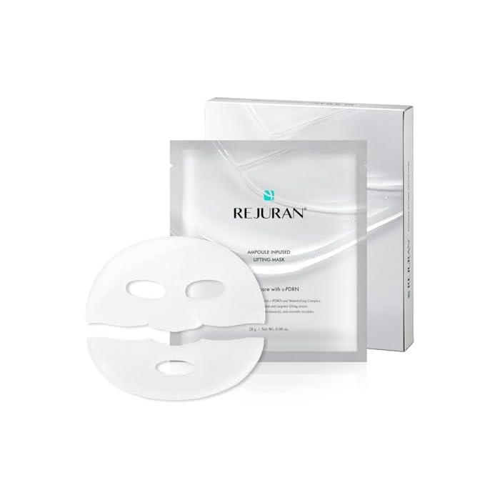 REJURAN® Ampoule Infused Lifting Mask, DOT™ c-PDRN® – Firming & Pore-Tightening Hydrogel Sheet with Waterfalling Complex for Radiant, Elastic-Looking Skin, Korean Skin Care (28g x 4ea)