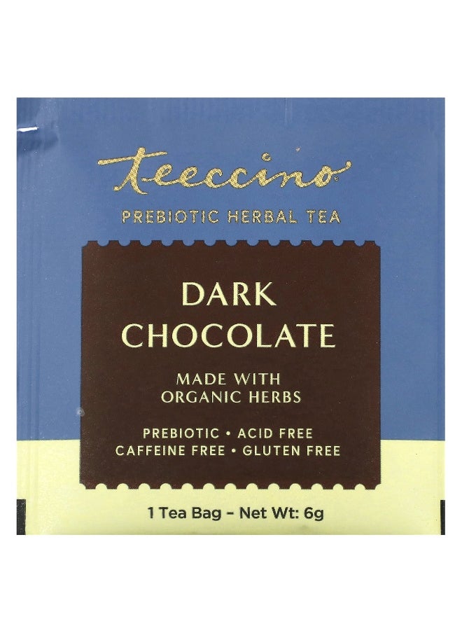 teeccino - Teeccino, Prebiotic Herbal Tea, Dark Chocolate, Caffeine Free, 25 Tea Bags, 5.3 oz (150 g) - Image 1