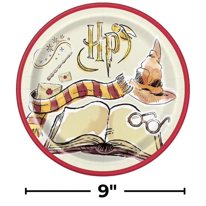 Unique Harry Potter Round Dinner Plates - 9"" | Magical Multicolor Design  Perfect Party Supplies For Birthday Celebrations & Themed Events - Pack Of 8 - Image 2