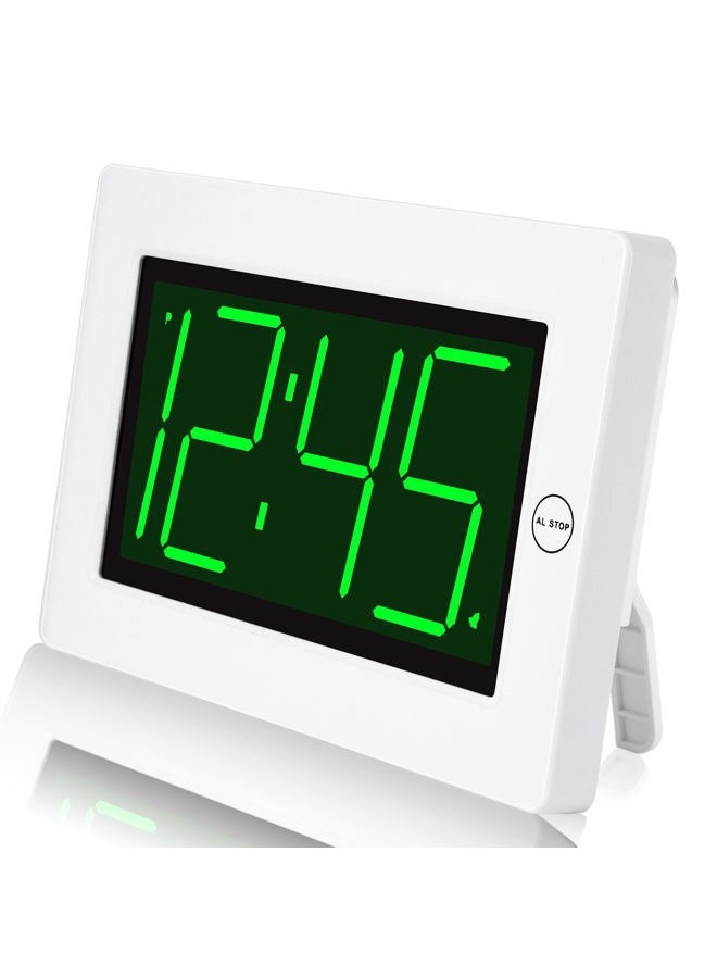 KWANWA LED Digital Clock, Alarm Clock, Wall Clock, 3" LED Digit Display, Adjustable Brightness, Auto Night Mode, Auto Alarm Volume Increasing, Wall-Mount & Table-top, Alarm Clock for Bedroom - Image 1
