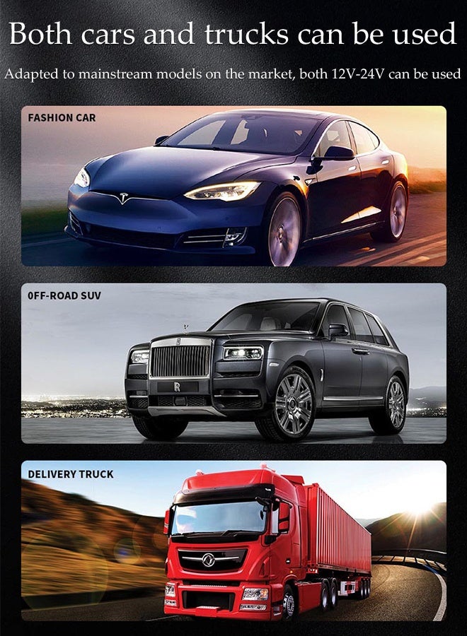 DUNISO 120W Fast Car Charger with Retractable Charging Cable ，4 Ports Fast Car Power Adapter， Car Bluetooth with USB Charger Plug ， 4-in-1 Car Cigarette Lighter Plug for iPhone Type-C+iPhone, Samsung, Huawei and more - Image 5