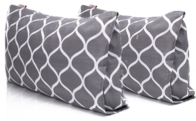 snooze Pillowcases Set 2 pcs, 45*65 cm, Gray waves design - Image 1