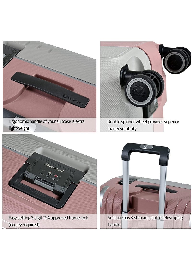 Vertica Hard Case Luggage Trolley Polypropylene Lightweight 4 Quiet Double Spinner Wheels With Tsa Lock B0006M Grey Pink - pzsku/Z0D0A4121EE3CF3EB2CB7Z/45/_/1668675070/d4b9d2a5-5c60-498f-b8eb-ed0b8a48f936