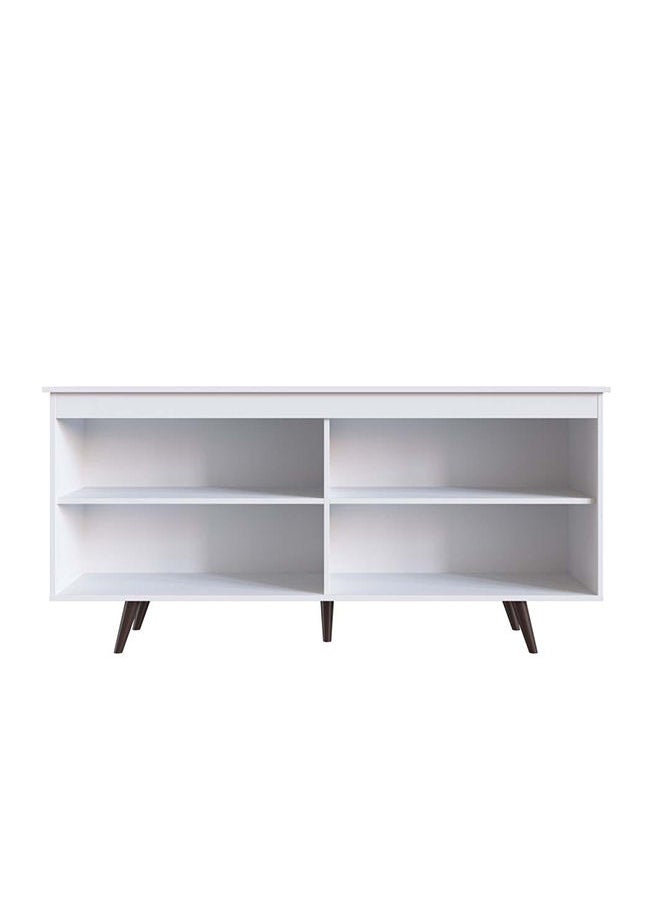 DANUBE HOME Railey Tv Rack From 32 Upto 50 Inch Tv Entertainment Modern Design Wall Unit Furniture Tv Stand For Living Room Bedroom Tv Unit Rack 150x38.50x58.50 cm White  - Image 4