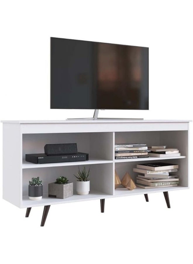 DANUBE HOME Railey Tv Rack From 32 Upto 50 Inch Tv Entertainment Modern Design Wall Unit Furniture Tv Stand For Living Room Bedroom Tv Unit Rack 150x38.50x58.50 cm White - Image 2