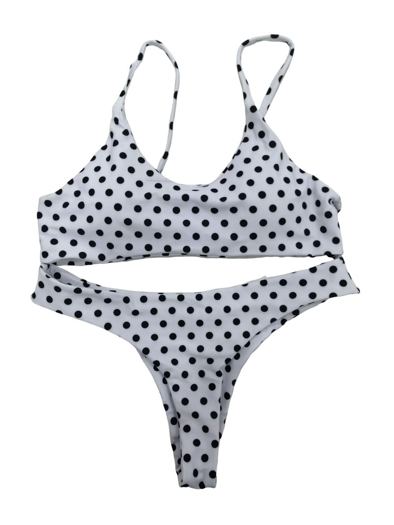 SherryDC Women's Solid Scoop Neck Push Up Padded Brazilian Thong Bikini Swimsuit - Image 3