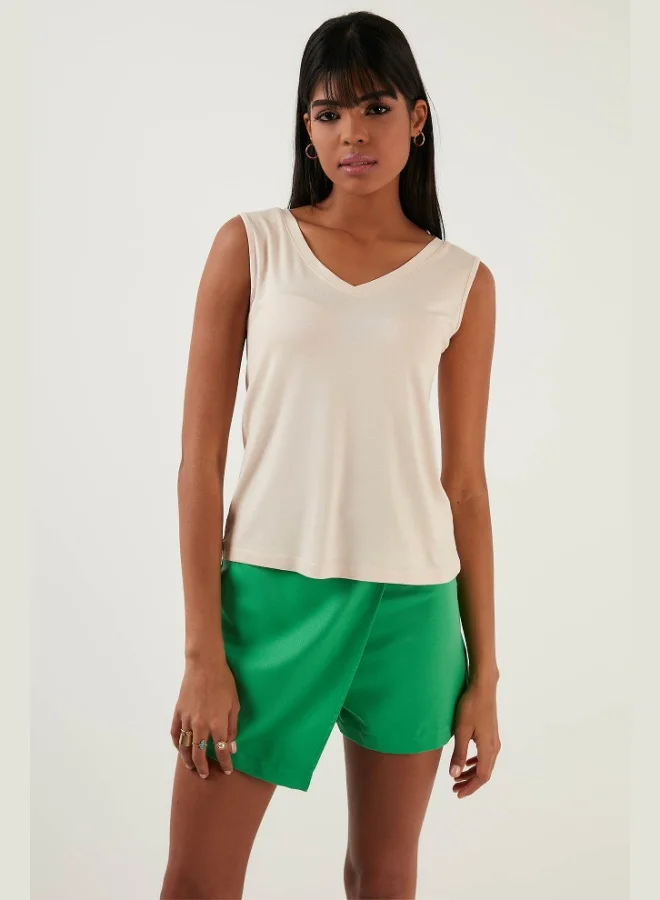 Lela Lela Slim Fit V Neck Thick Strap 2-Pack Blouse Women's BLOUSE 5864384S2