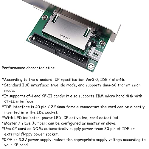 SaiDian 1Pcs CF to IDE Adapter 40-Pin CF Compact Flash Card to 3.5 Converter with PCI Bracket - Image 2
