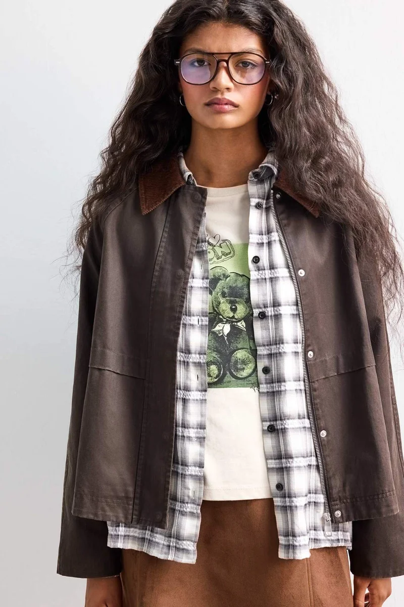 Defacto Waterproof Relax Fit Contrast Collar Zippered Puffer Jacket