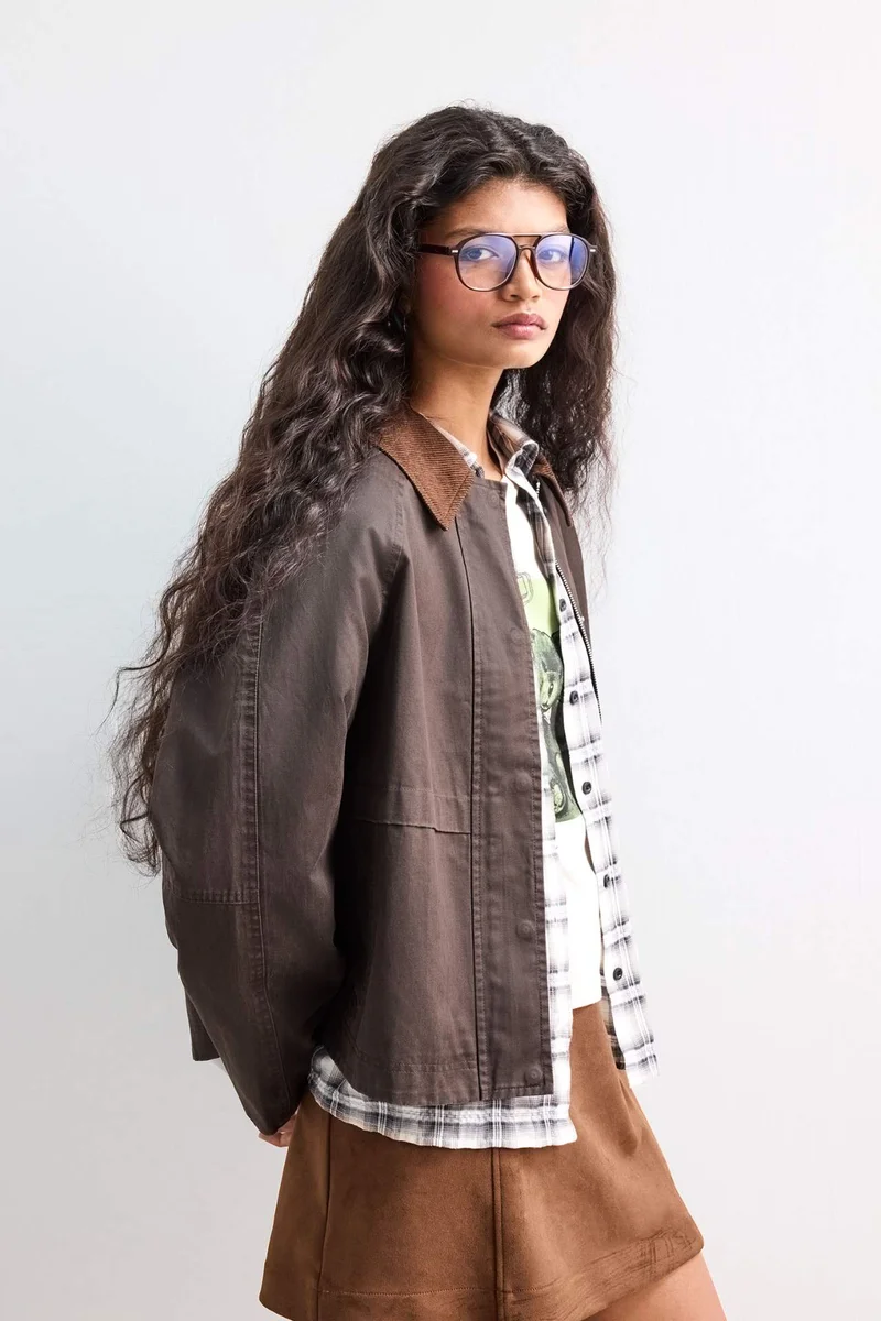 Defacto  Waterproof Relax Fit Contrast Collar Zippered Puffer Jacket  | Best Price UAE