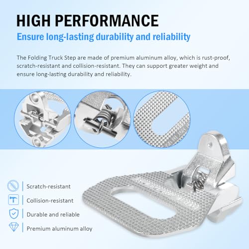 USSKYBOY Universal Heavy Duty Folding Truck Step for Most Truck, Van, and Vehicle, Replace 5236586 - Image 4