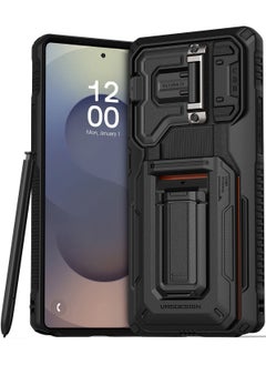 VRS Design D-Wallet Origin Samsung Galaxy S25 ULTRA Case Cover Wallet with Semi Automatic Credit Card Holder Slot [3 Cards] & Camera Lens Protector Kickstand - Black  - Image 1