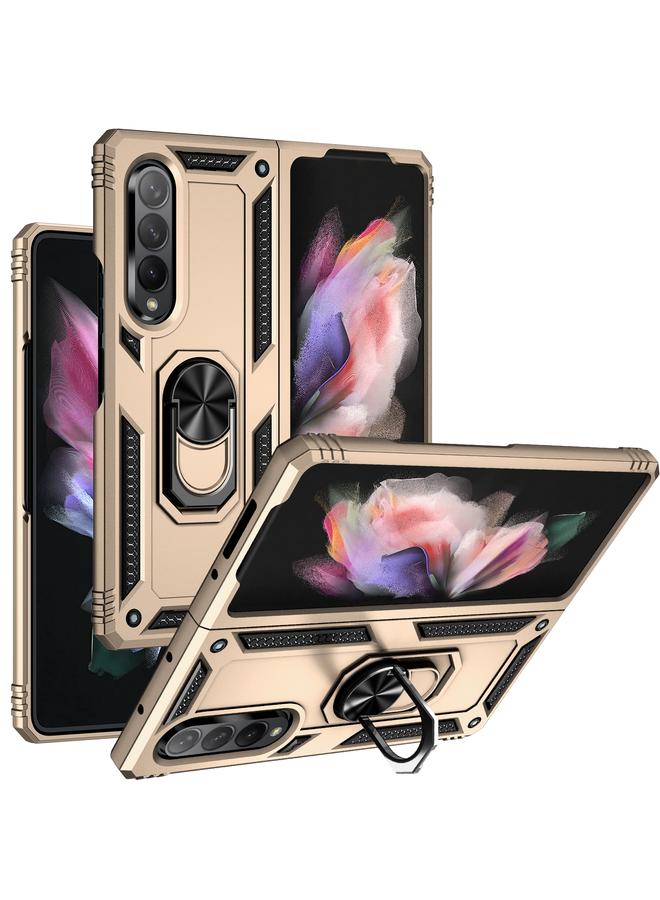 اس-توب جراب لهاتف Samsung Galaxy Z Fold3 5G مقاوم للصدمات مصنوع من مادة TPU + PC مع حامل دوار - Image 1