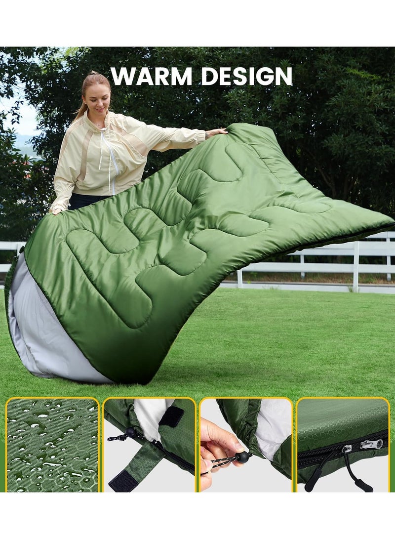 Generic Double Sleeping Bag for Adults with 2 Pillows Queen Size Two Person Sleeping Bag for All Season 2 Person Sleeping Bags for Cold Weather Camping Hiking Backpacking 220*150cm - Image 3