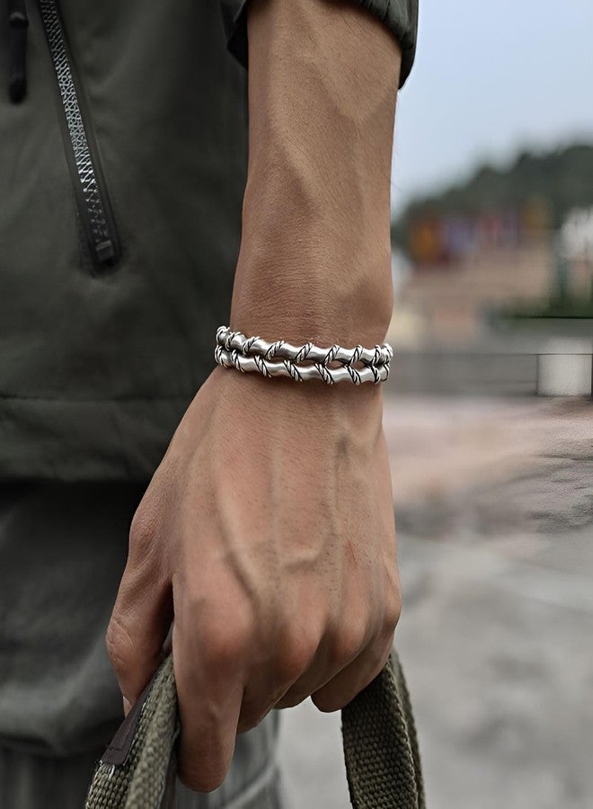 GOHO Men's Twisted Link Bracelet - Image 3