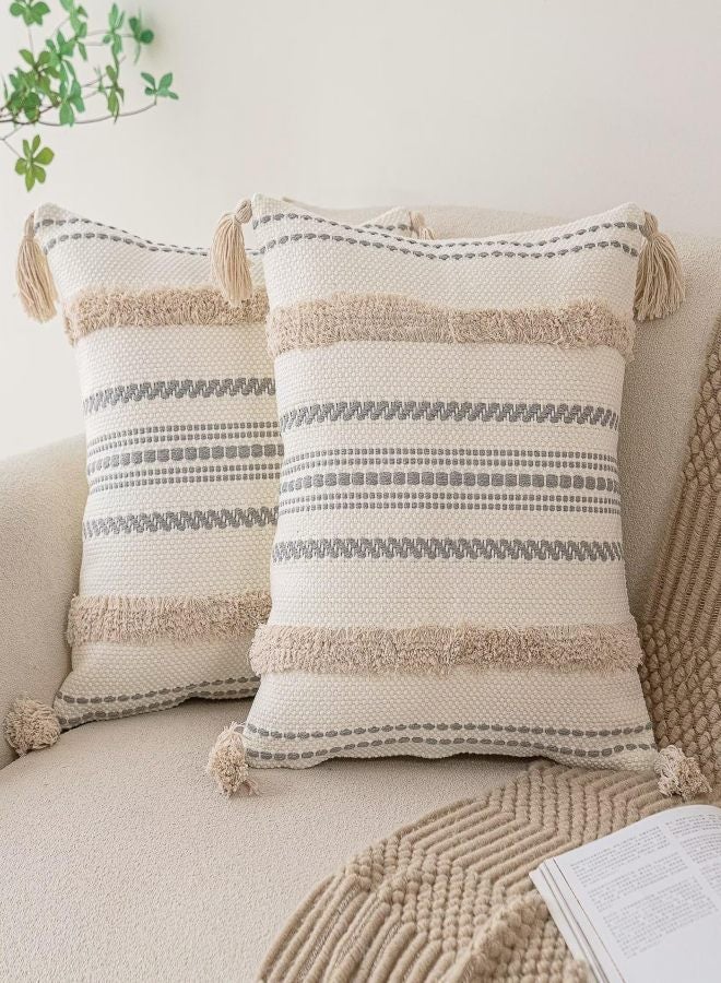 Bohemian style tassel - decorated pillowcase (45*45cm) - Image 1