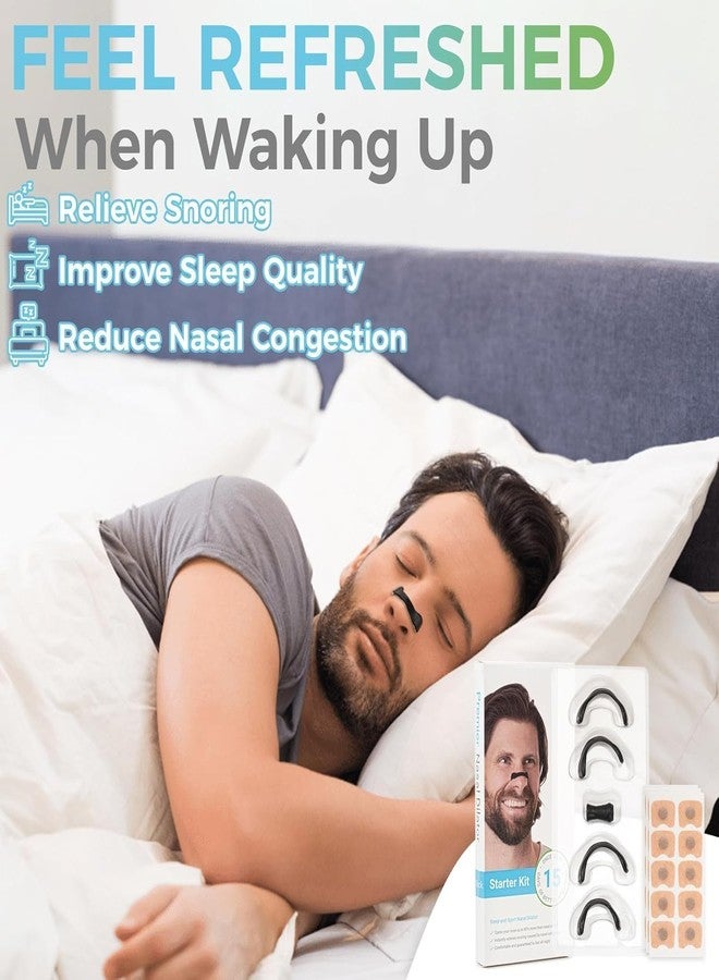 AAOVEFOX Breathing Two-Part Nasal Dilator System, Nasal Dilators for Breathing, Snoring Relief, 15 Nose Breathing Strips, Magnetic Nose Strips for Breathing. - Image 5