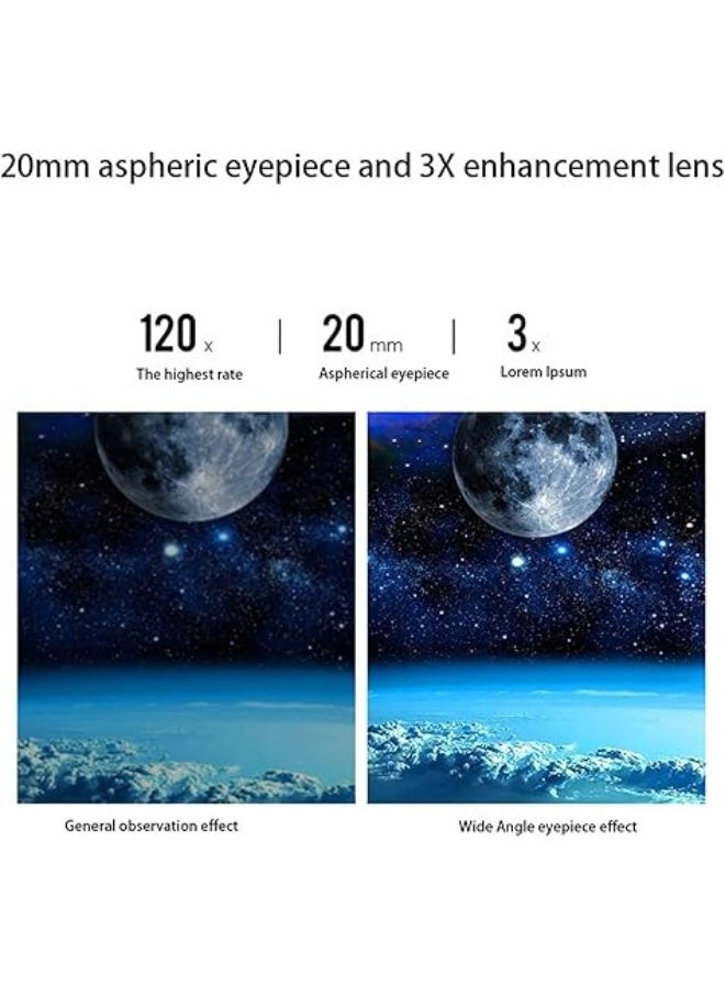 ToyerBee Telescope for Adults & Kids, 70mm Aperture Refractor (15X-150X) Portable Travel Telescope with Phone Adapter & Wireless Remote, Astronomy Beginners Gifts, Black - Image 5