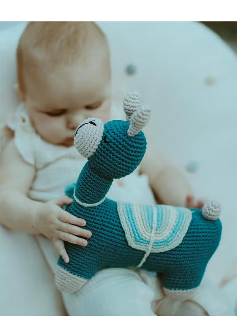Pebble Handmade Crochet Premium Yarn Stuffed Soft Plush Toys Best Gift for Kids-Organic Abigail Goose Sherpa Toy, lamb, Llma and Giraffee soft washable 5 toys  - Image 3