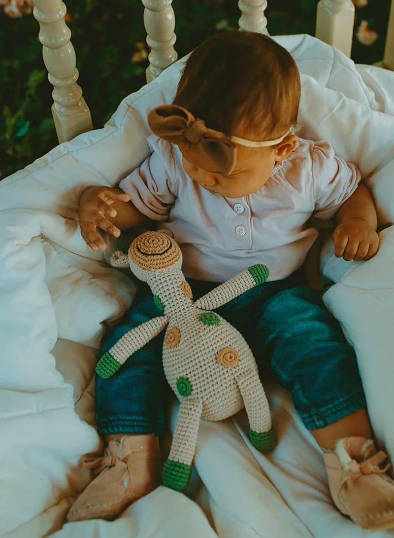 Pebble Handmade Crochet Premium Yarn Stuffed Soft Plush Toys Best Gift for Kids-Organic Abigail Goose Sherpa Toy, lamb, Llma and Giraffee soft washable 5 toys  - Image 4