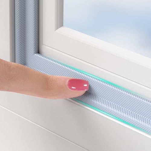 BKSAI Upgraded Weather Stripping Seal Strip for Door & Window, Self-Adhesive Backing Door & Window Insulation Strip 9.8 Feet, Noise Reducing V-Shape Weathering Seal for Home, Apartment, Grey - Image 1