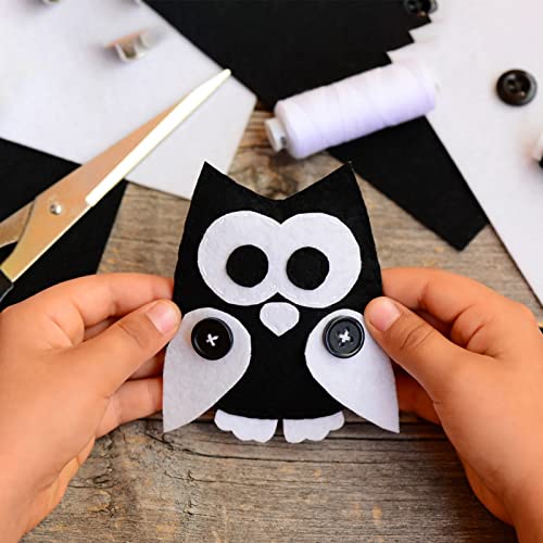 WUWEOT 10 Pack Black Stiff Felt Sheet, 17x11.8 Inches Fabric Hard Felt Squares Craft Felt for DIY Crafts, Sewing, Decorative Projects - Image 3