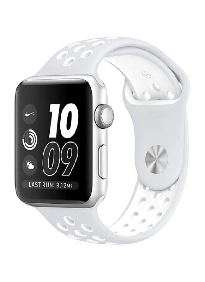 vesus - Silicone Nike Design Sport Band for Apple Watch 42/44/45mm White - Image 1
