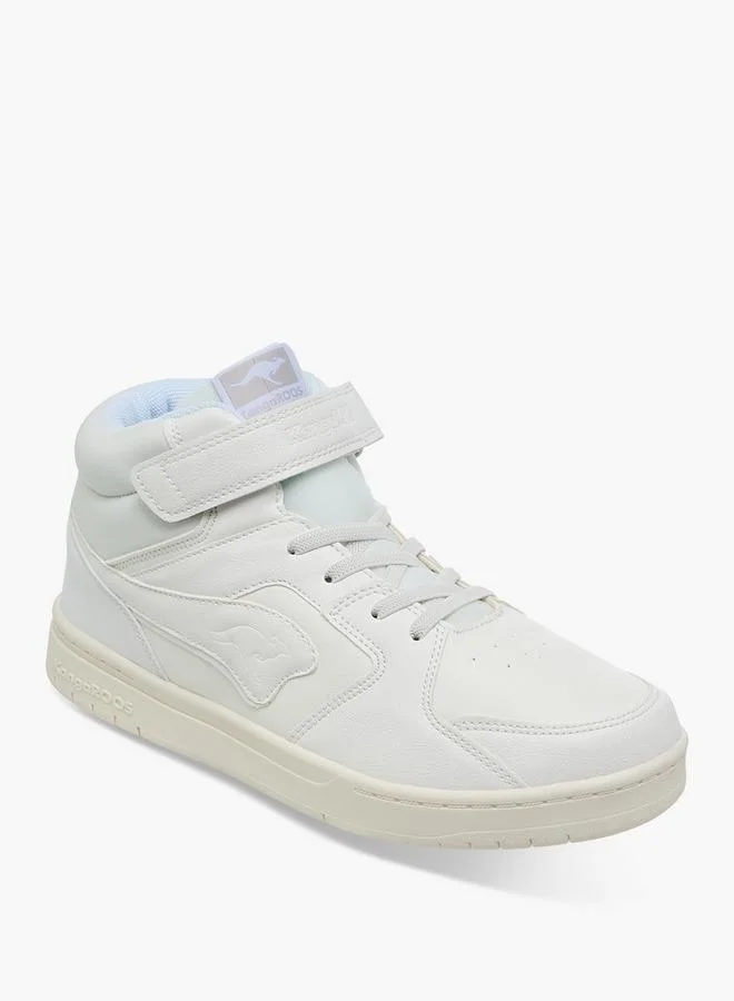 Kangaroos Women'S Panelled High Top Sneakers With Hook And Loop Closure