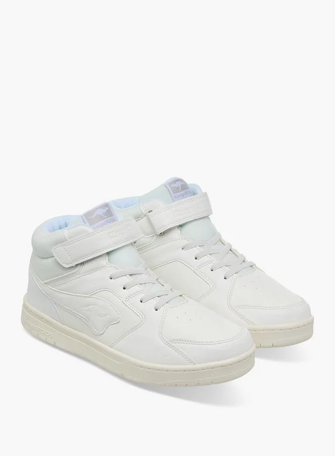 Kangaroos Women'S Panelled High Top Sneakers With Hook And Loop Closure