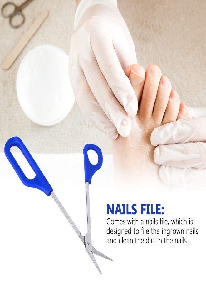 Yinhing Toenail Scissors,Long Handled Toenail Scissors Clippers For Thick Toe Nails Handle Unique Design Ergonomic Cuticle Scissor Ingrown Toenail File - Image 3