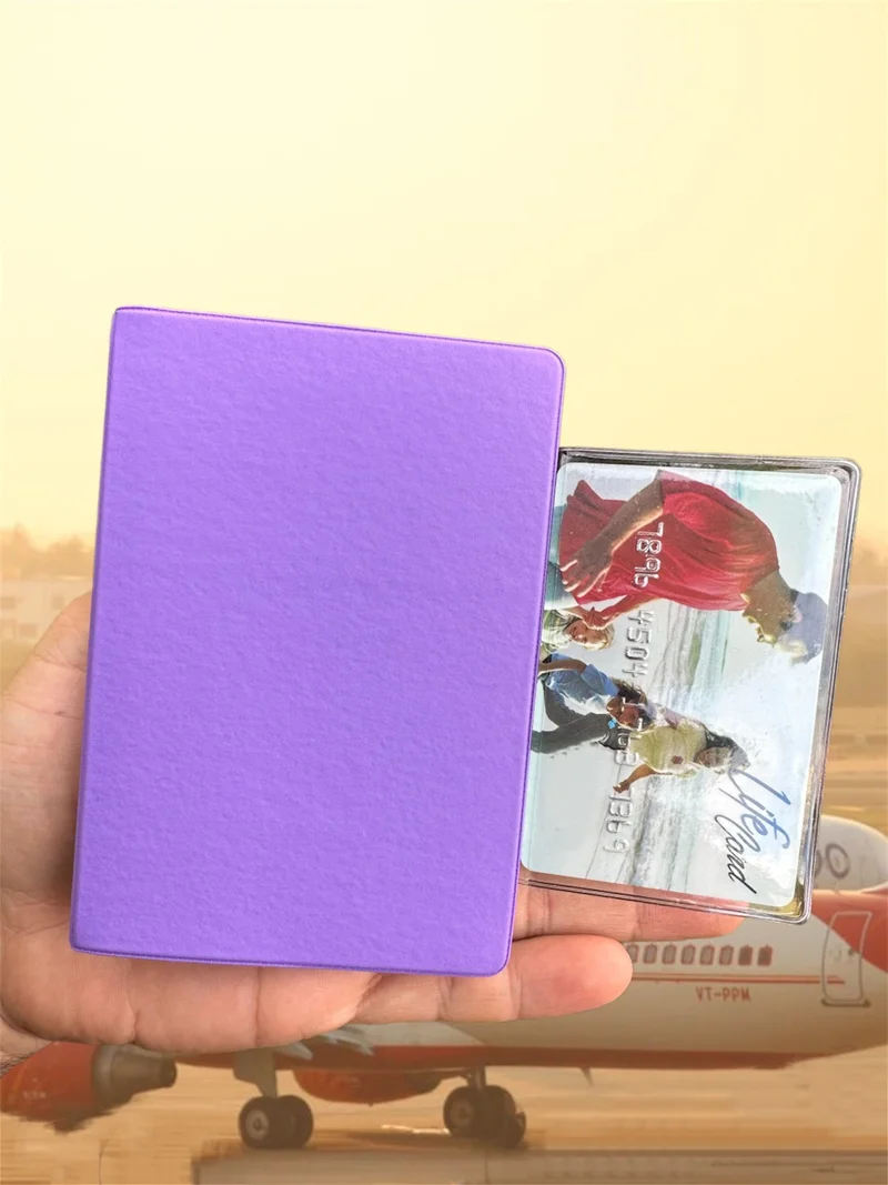 Gempo 3 Pieces Vinlex Leather Passport Cover Passport Protection Case Universal Suitable for All Country Passports