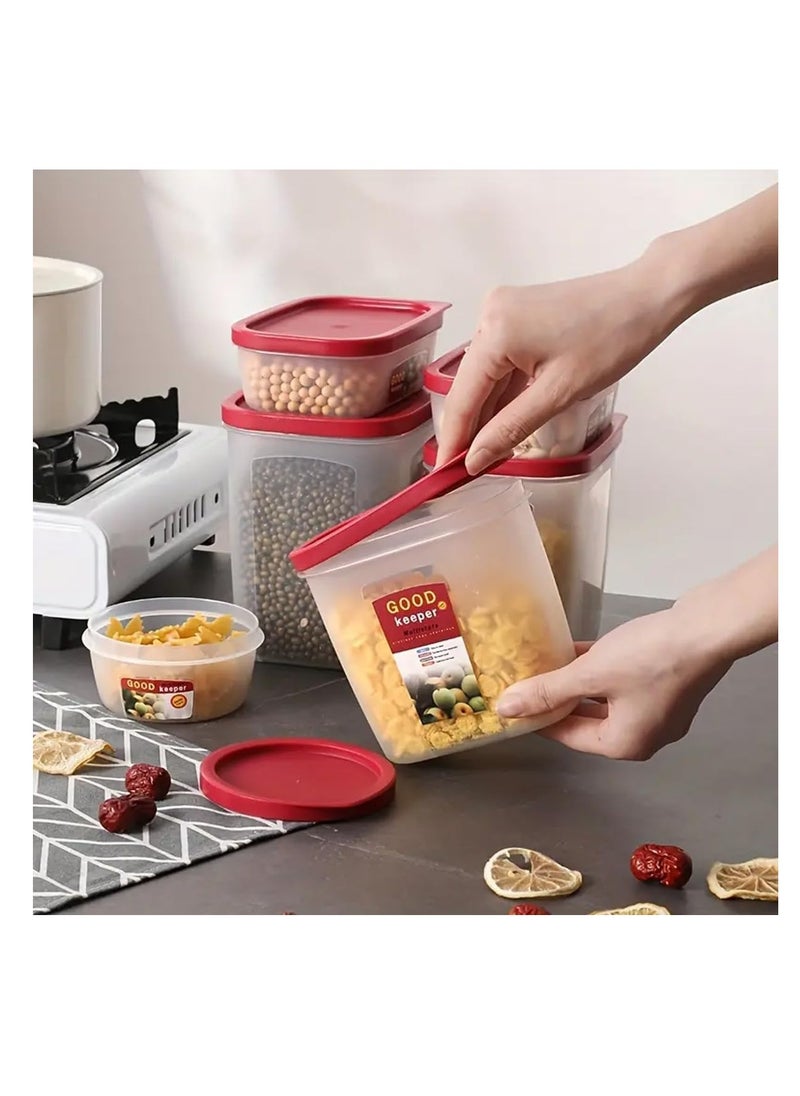 10 Pcs Food Storage Containers with Lids | Airtight Plastic containers for Kitchen | Stackable,BPA Free & Microwave Freezer Dishwasher Safe