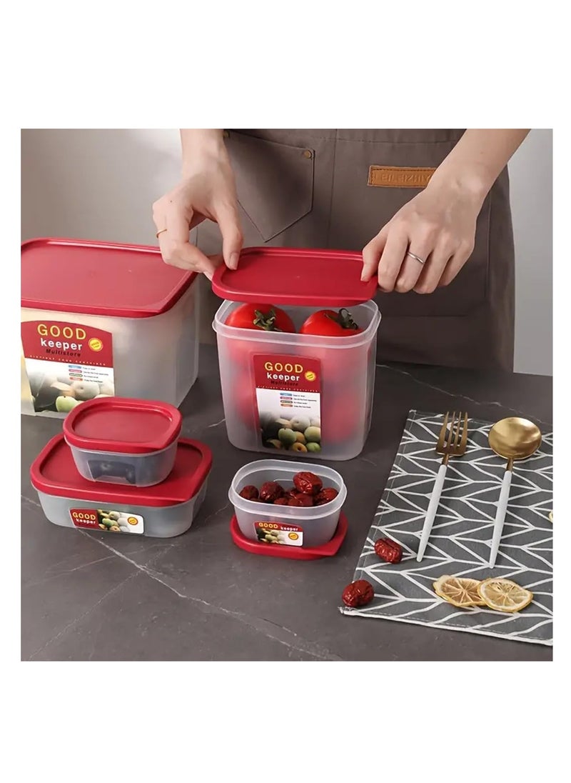 10 Pcs Food Storage Containers with Lids | Airtight Plastic containers for Kitchen | Stackable,BPA Free & Microwave Freezer Dishwasher Safe