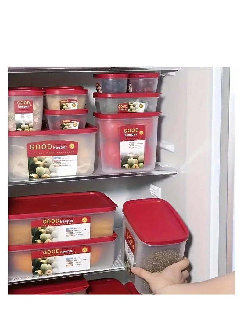 10 Pcs Food Storage Containers with Lids | Airtight Plastic containers for Kitchen | Stackable,BPA Free & Microwave Freezer Dishwasher Safe