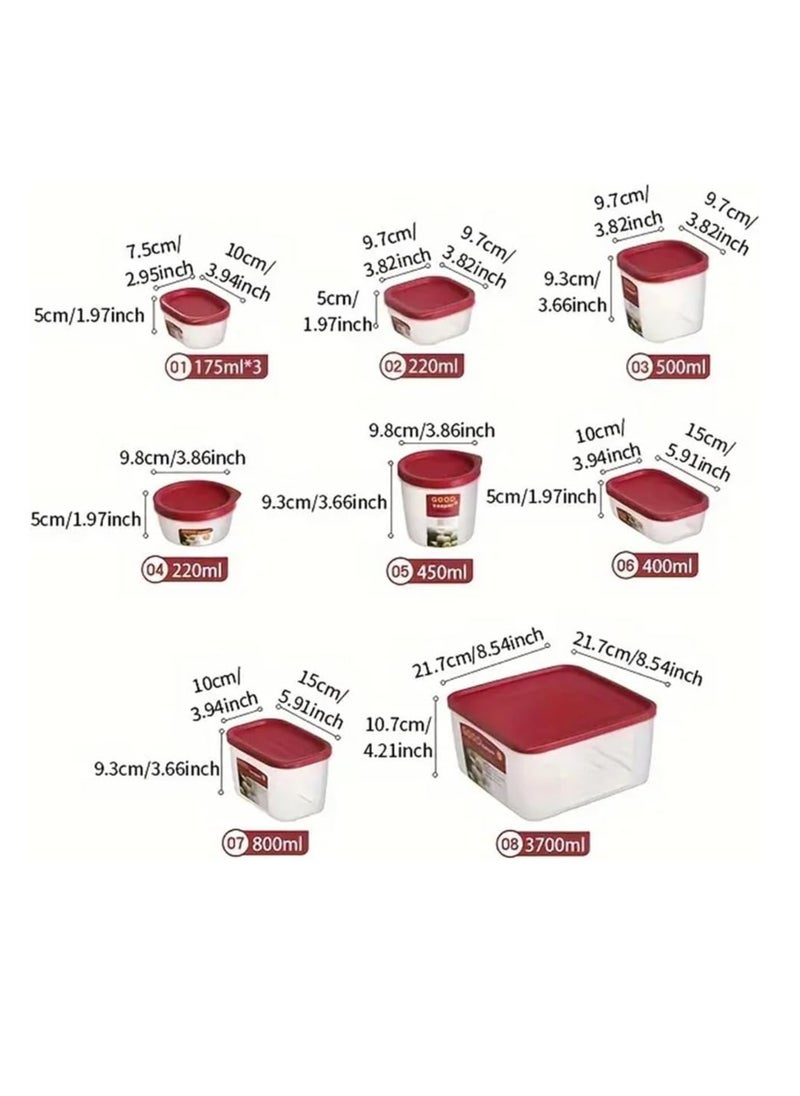 10 Pcs Food Storage Containers with Lids | Airtight Plastic containers for Kitchen | Stackable,BPA Free & Microwave Freezer Dishwasher Safe