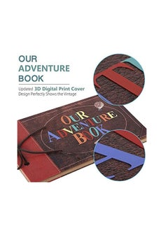 KASTWAVE Photo Album Scrapbook, Our Adventure Book, Anniversary Gift for Couple, Faux Suede Hard Cover with Embossed Letter Cover Retro Photo Album  - Image 2