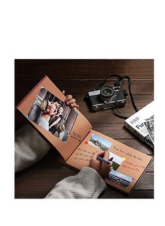 KASTWAVE Photo Album Scrapbook, Our Adventure Book, Anniversary Gift for Couple, Faux Suede Hard Cover with Embossed Letter Cover Retro Photo Album  - Image 3
