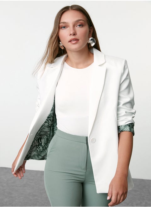 Regular Lined Woven Blazer Jacket TWOSS20CE0059