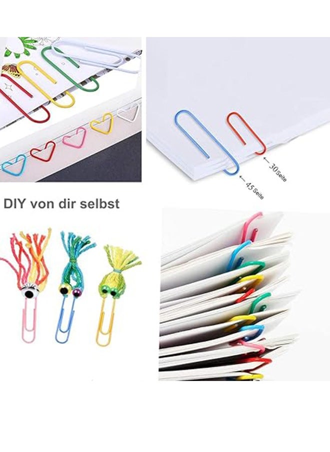 Generic - 100 Paper Clips Colorful Paper Clips for Office High Quality Paper Clips for Documents Paper Clips Small Durable Rust-proof Paper Clips Letter Clips - Image 1