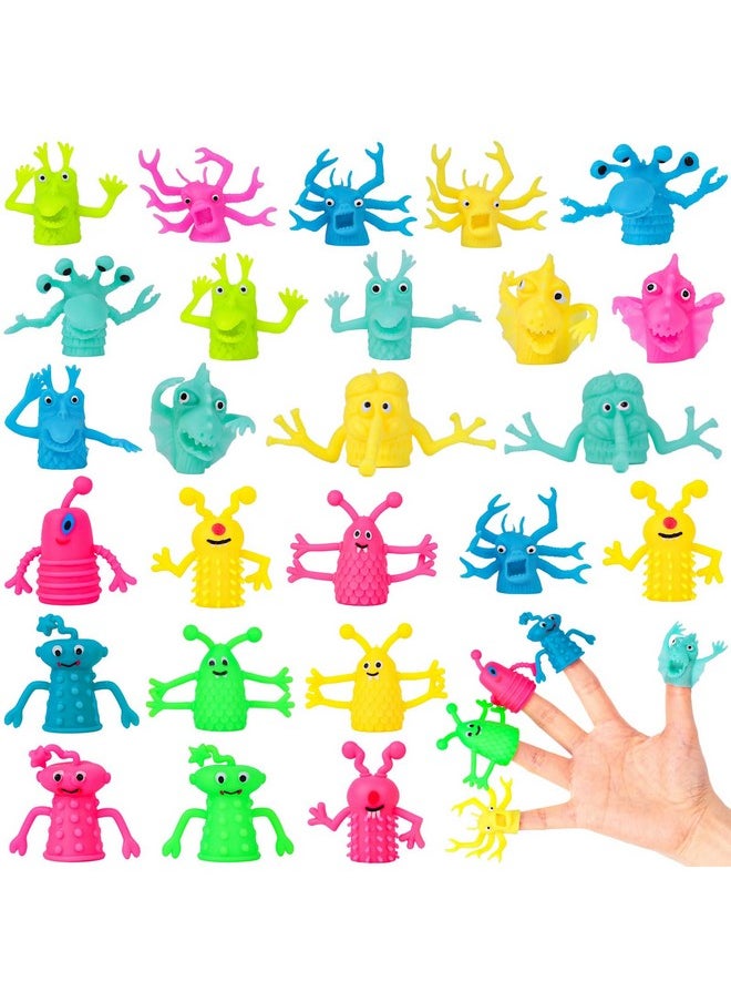 3 otters - 25Pcs Finger Puppets Toys, Funny Monster Finger Stretchy Toys Finger Puppets Fidget Toys Soft Rubber Finger Toys For Role Playing, Party Favors, Birthday, Halloween Goodie Bag Stuffers - Image 1
