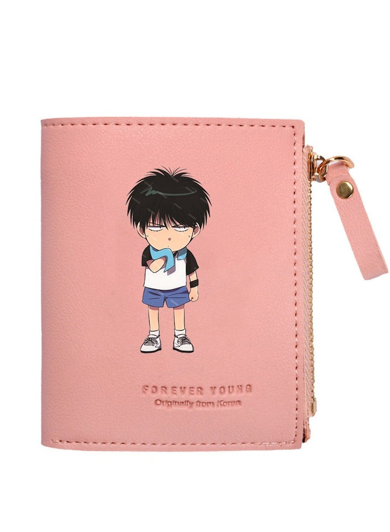 KUYING Slam Dunk, Student Card Bag, Leather Wallet 