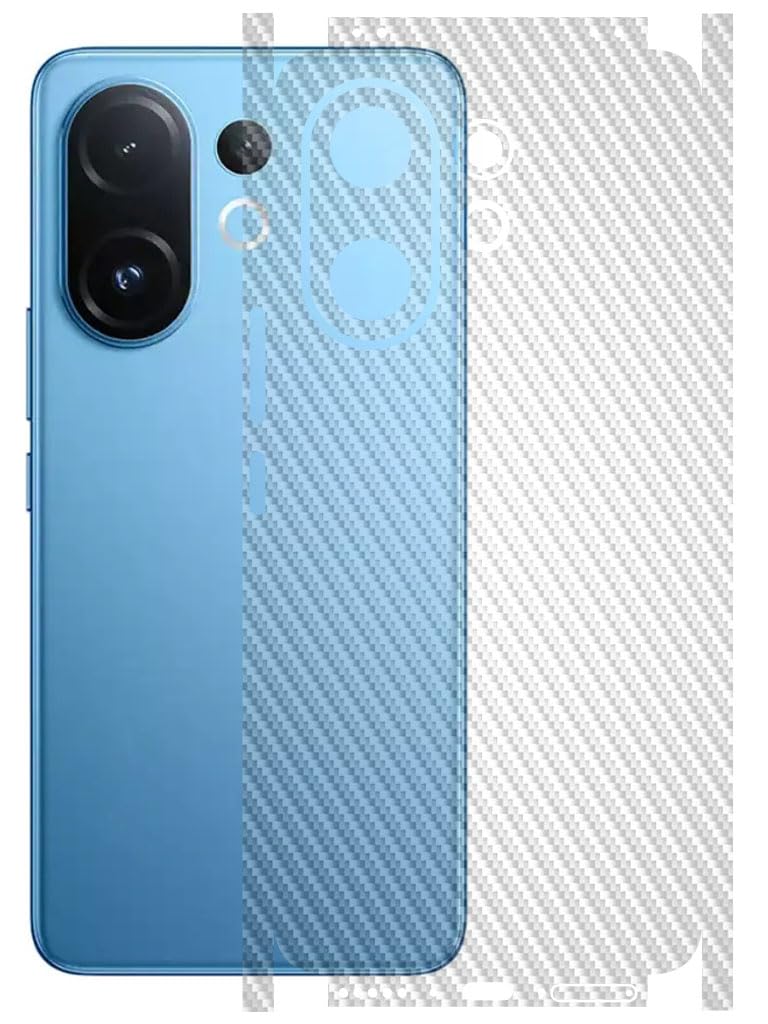AtOdds حماية شاشة خلفية كاملة للجسم - غلاف لاميني شفاف لملصق جلد لجهاز VIVO T4 PRO (5G) | لمسة نهائية مقاومة للخدوش (تصميم - TransCF) - Image 1