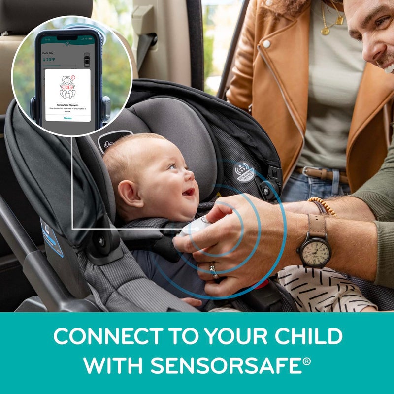 Evenflo Shyft DualRide Infant Car Seat Stroller Combo with Carryall Storage Boone Gray - Image 5