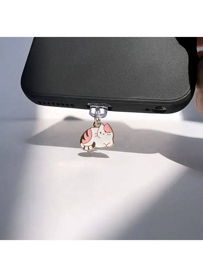 Mini Cat Phone Dust Plug Charm For iPhone 6 To 14 Pro Max Protect Charging Port - Image 2