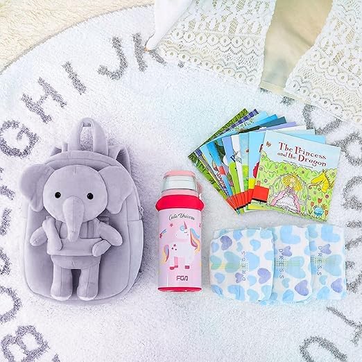 Frantic Kids Soft Animal Cartoon Travelling School Bag Soft Plush Backpacks Boys Girls Baby for 2 to 5 Years Baby/Boys/Girls Nursery(FullBody_GreyElephant) - Image 2